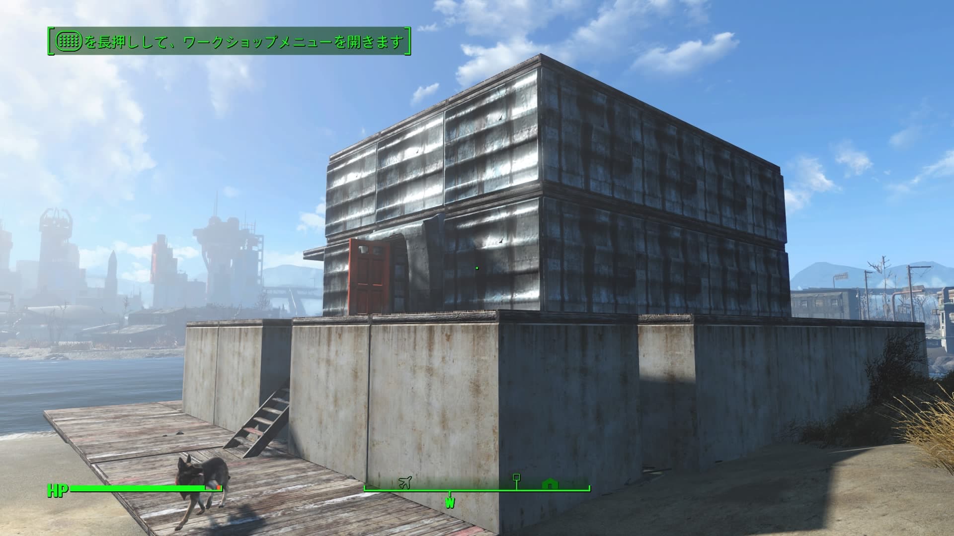 Fallout4 クラフト メインの家を作る 家具とエクステリアとライトを配置しました これで拠点の家が完成です あまげー