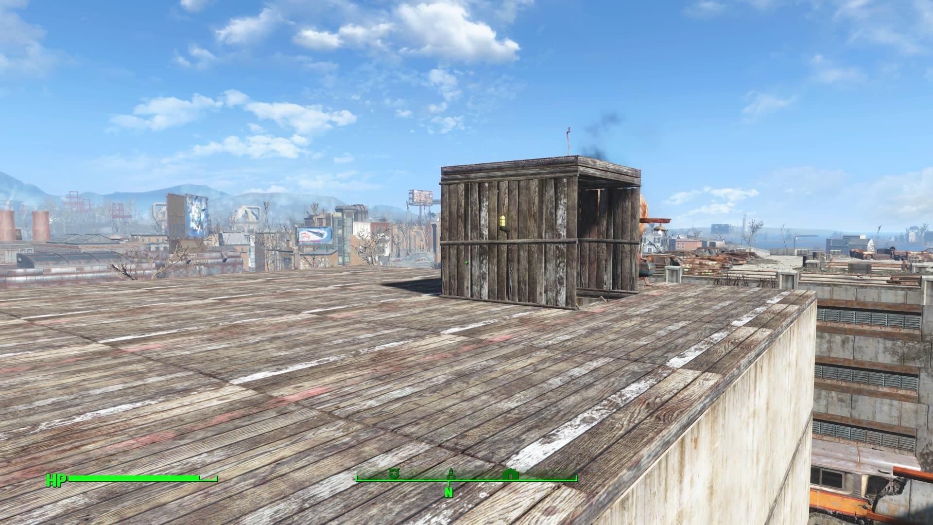 Fallout4 クラフト ボストン空港に地下室っぽい家を作ったけど壊して更地にしました やはり地面を掘りたい あまげー