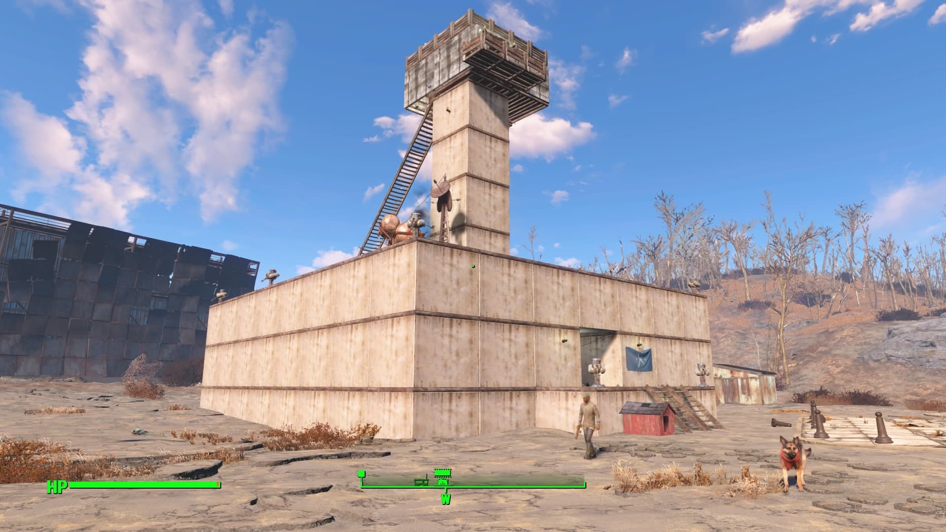 Fallout4 クラフト スターライト ドライブインに別荘を作った