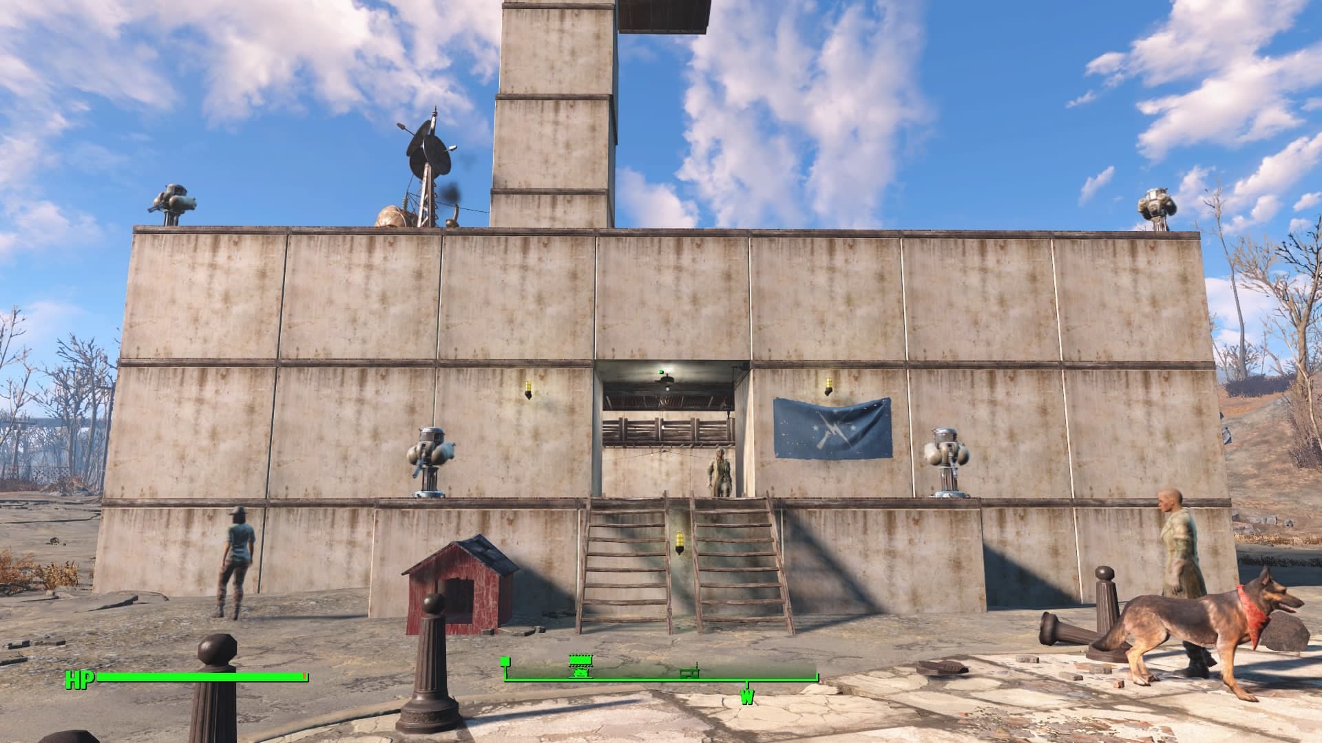Fallout4 クラフト スターライト ドライブインに別荘を作った 吹き抜けとスカイデッキがポイントです あまげー